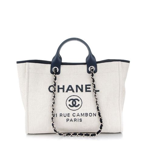 replica chanel deauville tote|chanel large deauville shopping tote.